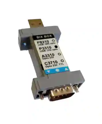 P3310 puerto serial USB-RS232, aislado. Pequeño y robusto, ideal para uso industrial, oficinas, laboratorios.